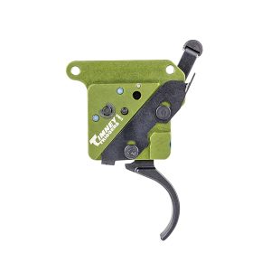 110760.jpg Timney Triggers 510V2 Elite Hunter Curved Trigger with 3 lbs Draw Weight & Black/Green Finish for Remington 700 Right