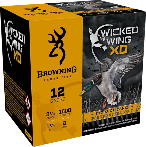 116344.jpg Browning Ammo B193411242 Wicked Wing XD 12Gauge 3.50" 1 1/2oz 2Shot 25 Per Box/10 Case