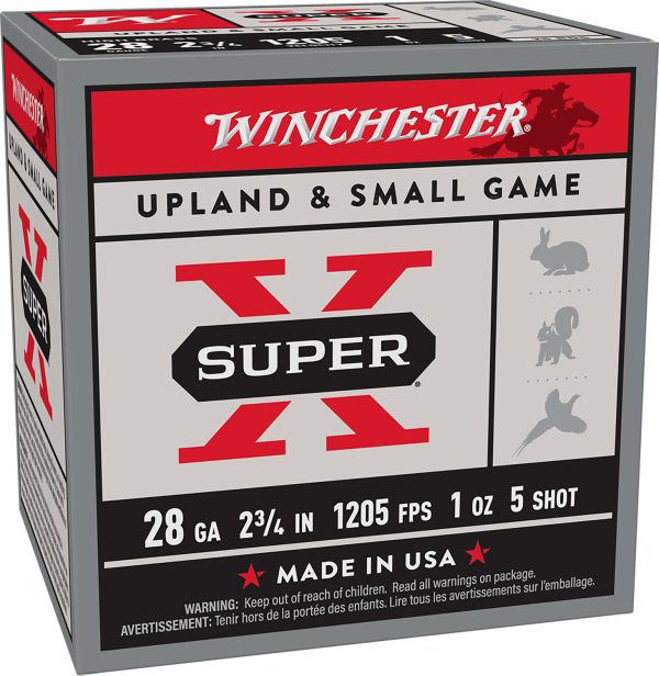 116421.jpg Winchester Ammo X28H5 Super X Heavy Game Load High Brass 28Gauge 2.75" 1oz 5Shot 25 Per Box/10 Case