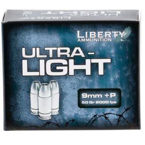 120573.jpg Liberty Ammunition LAUL9052 Ultra-Light 9mmLuger+P 50gr Lead Free Fragmenting Hollow Point 20 Per Box/10 Case
