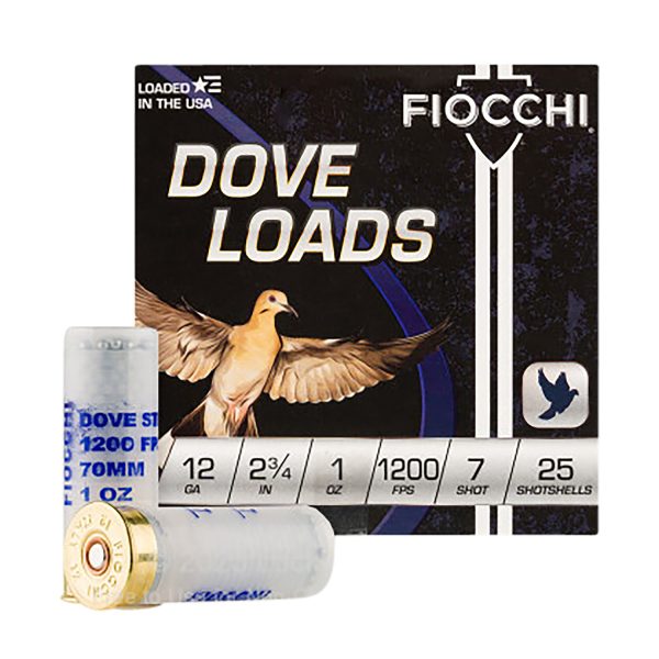 129249.jpg Fiocchi 12DLS17 Dove & Quail 12Gauge 2.75" 1oz 7Shot 25 Per Box/10 Case