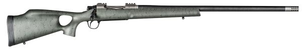 146121-1.jpg Christensen Arms CA10269315322 Summit TI Full Size 7mm Rem Mag 3+1, 26" Natural Titanium Steel Threaded Barrel, Natural Titanium Aluminum Receiver, Green w/Black Webbing Fixed Thumbhole Stock