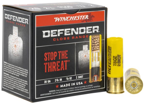 147598.jpg Winchester Ammo S202PD25 Defender 20Gauge 2.75" 7/8oz 2Shot 25 Per Box/10 Case