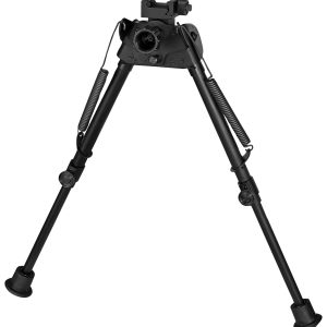 147921.jpg Harris Bipods S-L2P Swivel L Picatinny, 9-13", Black Steel/Aluminum, Self-Leveling Legs, Rubber Feet