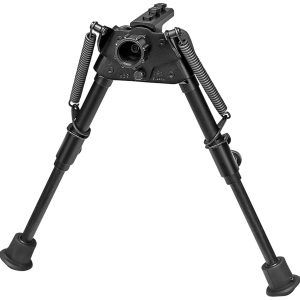 147927.jpg Harris Bipods S-BRM-LOK Swivel BR M-LOK, 6-9", Black Steel/Aluminum, Rubber Feet