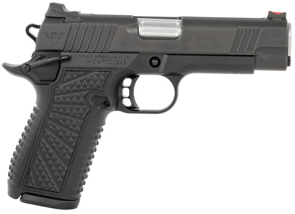 148664.jpg Wilson Combat SFT9CM42A SFT9 9mm Luger 15+1 (2) 4.25" Stainless, Black, Beavertail Frame, Integrated Grips, Fiber Optic Sights, Ambi Safety