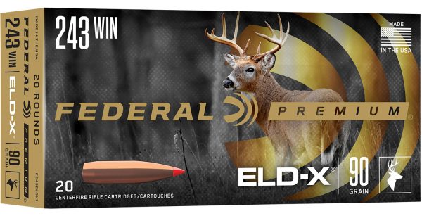 150593.jpg Federal P243ELDX1 Premium ELD-X 243Win 90gr 20 Per Box/10 Case