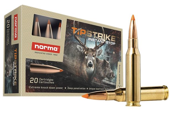 156100.jpg Norma Ammunition 20170362 Dedicated Hunting Tipstrike 7mm-08Rem 160gr Polymer Tip 20 Per Box/10 Case