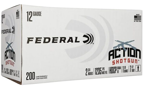 157548.jpg Federal AS12H75 Action Shotgun 12Gauge 2.75" 1 1/8oz 7.5Shot 200 Per Box/1 Case