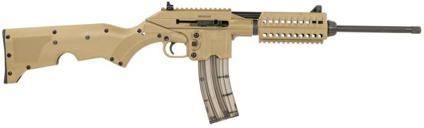 159748.jpg Kel-Tec SU22CATAN SU22 Full Size 22 LR 26+1 16.10" Black Threaded Barrel, Tan Picatinny Rail Polymer Receiver, Tan Synthetic w/Storage Compartment Stock