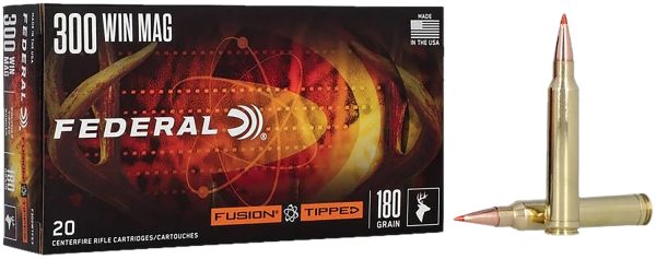 162274.jpg Federal F300WTFS3 Fusion 300WinMag 180gr Bonded Soft Point 20 Per Box/10 Case