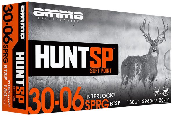 163669.jpg Ammo Inc 3006150SPA20 Hunt 30-06Springfield 150gr Soft Point 20 Per Box/10 Case
