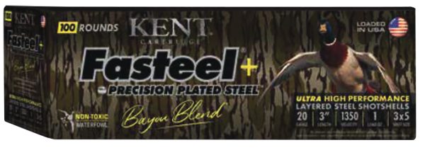 Screenshot Kent Cartridge CC203FSP283X5 Fasteel + Precision Steel Sports South Exclusive 20 Gauge 3" 1 oz 3x5 Shot 100 Per Box/2 Cs