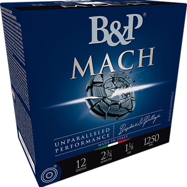 167947.jpg B&p Ammunition 12B18FL8 Mach LV 12Gauge 2.75" 1 1/8oz 8Shot 25 Per Box/10 Case