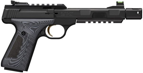 172012.jpg Browning 051597490 Buck Mark Contour Pro 22 LR 10+1 5.90" Matte Black Gray/Black G-10 Grip