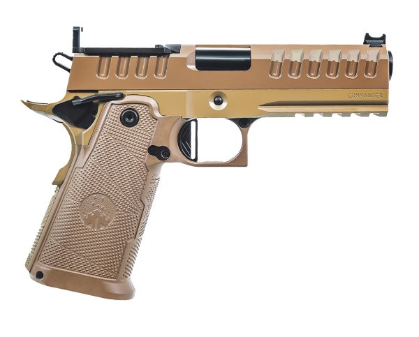 178178.jpg Watchtower Firearms APACHE9MMCMNDRFDE Apache Commander Frame 9mm Luger 15+1 4.25" Threaded Barrel Steel Slide Flat Dark Earth PVD