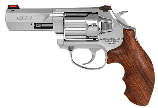 Screenshot Diamondback DB075AS703 SDR Sports South Exclusive 357 Mag/38 Special +P 6 Shot 3" Polished Stainless Steel Barrel, Cylinder & Frame, Hogue Wood Grip, Exposed Hammer