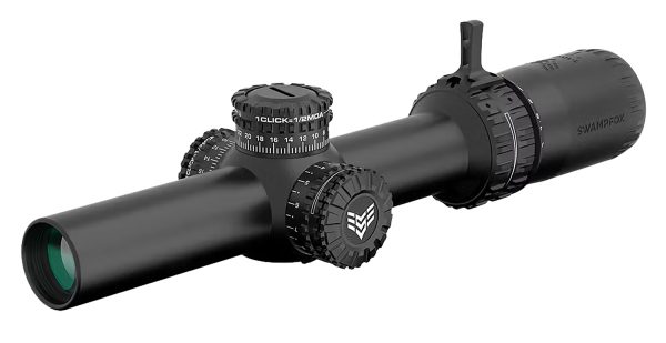 178887.jpg Swampfox Optics ARH11024GL Arrowhead Black 1-10x24mm 30mm Tube Guerrilla Dot MIL Green Reticle