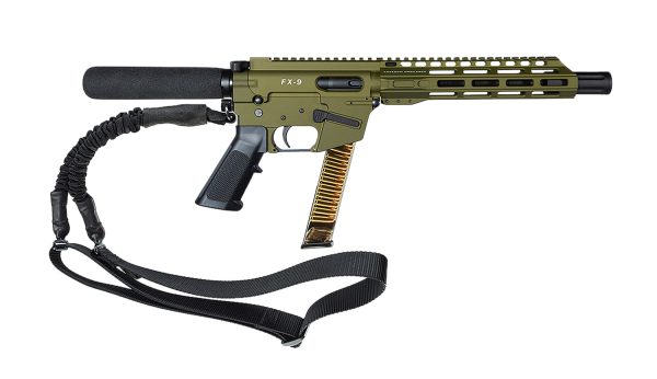 180414.jpg FREEDOM ORDNANCE FX9P10T-ODG FX9 9mm Luger 31+1 10" Black Nitride Stainless Steel Barrel, M-LOK Handguard, Black Anodized Aluminum Picatinny Rail Receiver, OD Green Pistol Tube, AR15 Grip, Right Hand