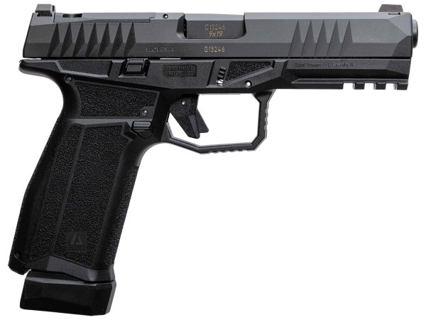 AREX 815537023893 Delta L Gen2 9mm Luger 17+1 4.50" Black Barrel, Black Nitride Optic Cut/Serrated Slide, Black Frame, Ambidextrous