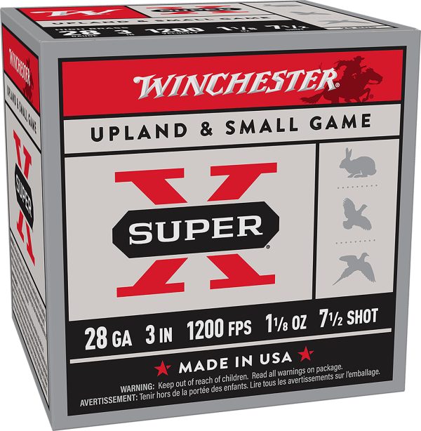 183473.jpg Winchester Ammo X2837 Super X 28Gauge 3" 1 1/8oz 7.5Shot 25 Per Box/10 Case