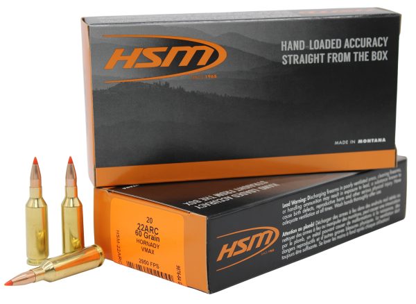 185444.jpg HSM 22ARC3N Varmint 22ARC 60gr V-Max 20 Per Box/25 Case