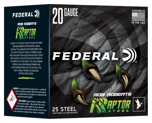Federal RRS2094  Rob Roberts Raptor 20Gauge 3" 1oz 4Shot 25 Per Box/10 Case