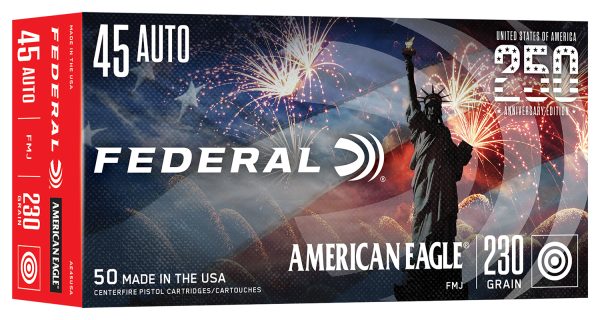 187409.jpg Federal AE45USA American Eagle 45ACP 230gr Full Metal Jacket 50/Box
