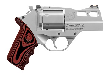 188715.jpg Chiappa Firearms 340353 Rhino 30DSX 357 Mag 6 Shot 3" Stainless Steel Barrel & Cylinder, Stainless Alloy Frame, Black/Red G10 Grip