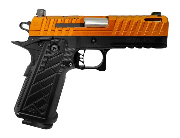 194406.jpg Live Free Armory HG8643-N Apollo 11 V2 Compact 9mm Luger 18+1 4.15" Stainless Barrel, Copper FX Cerakote Steel Optic Ready/Serrated Slide, Black Cerakote Steel Frame w/Beavertail & Picatinny Rail, Bla