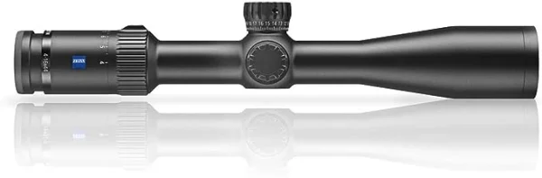 ZEISS * CONQUEST V4 4-16x44 Z-Plex Reticle (#20) - Ext. Elevation Turret - Ballistic Stop - .25 MOA - Parallax Adj.
