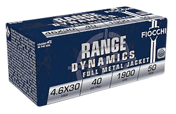 54472.jpg Fiocchi 46EXA Range Dynamics 4.6x30mmH&K 40gr Full Metal Jacket 50 Per Box/20 Case