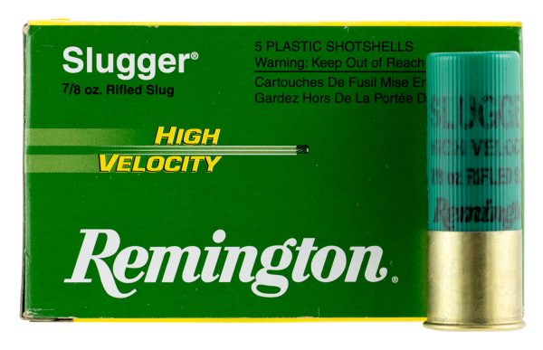 56232.jpg Remington Ammunition 28604 Slugger High Velocity 12 Gauge 3" 7/8 oz Rifled Slug Shot 5 Per Box/ 50 Cs