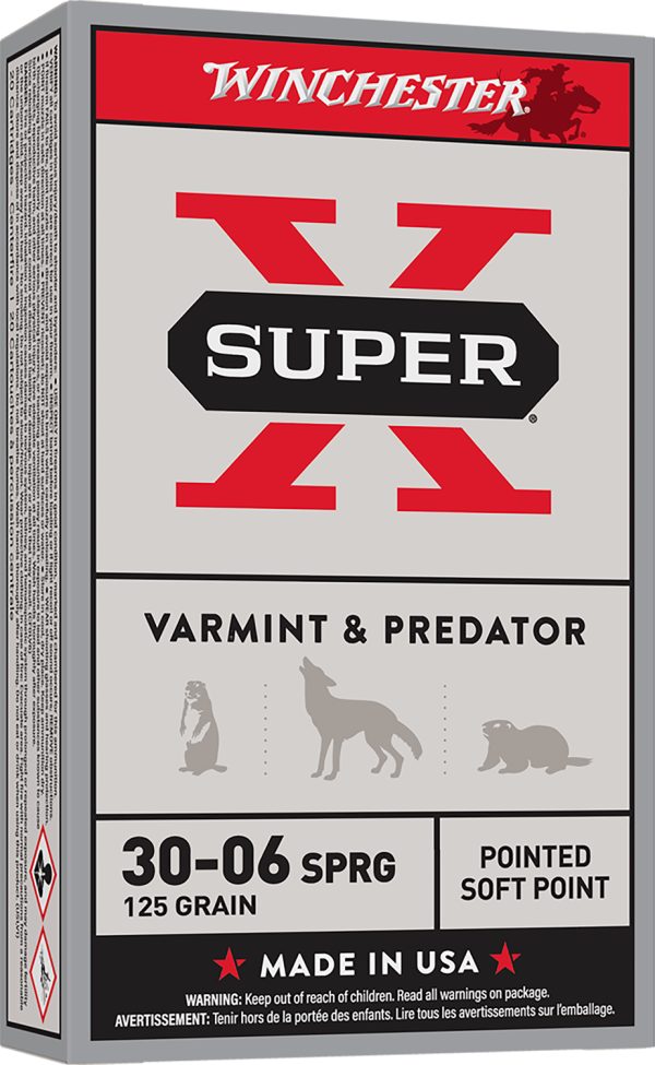 65177.jpg Winchester Ammo X30062 Super X 30-06Springfield 125gr Pointed Soft Point 20 Per Box/10 Case
