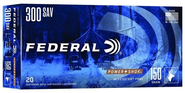 65753.jpg Federal 300A Power-Shok 300Savage 150gr Jacketed Soft Point 20 Per Box/10 Case