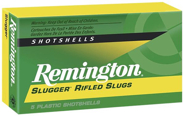 66055.jpg Remington Ammunition 20302 Slugger 12 Gauge 2.75" 1 oz Rifled Slug Shot 5 Per Box/ 50 Cs