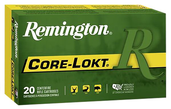 66198.jpg Remington Ammunition 21407 Core-Lokt 30-06Springfield 180gr Soft Point Core-Lokt 20 Per Box/10 Case