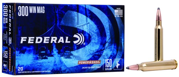 67302.jpg Federal 300WGS Power-Shok 300WinMag 150gr Jacketed Soft Point 20 Per Box/10 Case