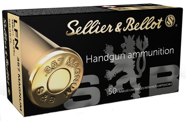 Pistol and revolver cartridges Sellier & Bellot SB357L Handgun 357Mag 158gr Lead Flat Nose 50 Per Box/20 Case