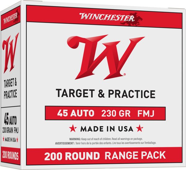 97747.jpg Winchester Ammo USA45W USA Range Pack 45ACP 230gr Full Metal Jacket 200 Per Box/3 Case