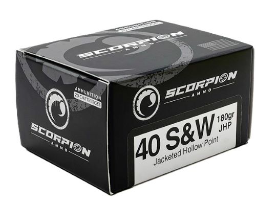 A40180JHPS20.jpg SCORPION 40 S&W - 180GR JHP 20RD 10BX/CS