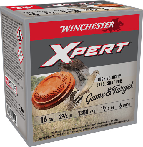 AWE16GT6A_1.jpg WINCHESTER XPERT STEEL 16GA - 2.75" 15/16OZ #6 25RD 10BX/CS
