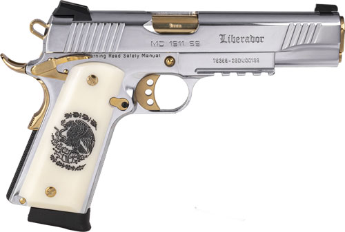 G391053_2.jpg GIRSAN MC1911S LIBERADORE II - 9MM 10RD CHROME GOLD ENGRAVED