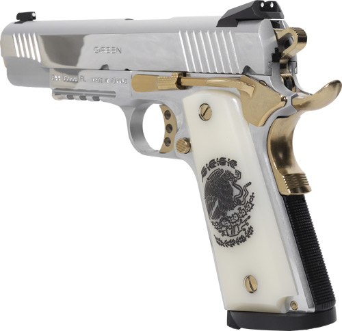 GIRSAN MC1911S LIBERADORE - 38 SUPER CHROME/GOLD ENGR. 8RD