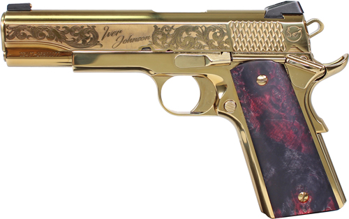 GEAGLENOBLEEX_LEFT.jpg IVER JOHNSON EAGLE NOBLE WP - 1911 45ACP 8RD GOLD/EX. WOOD