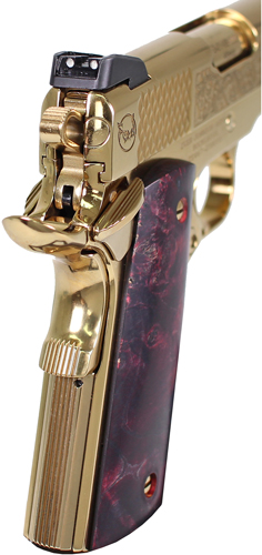 GEAGLENOBLEEX_REAR.jpg IVER JOHNSON EAGLE NOBLE WP - 1911 45ACP 8RD GOLD/EX. WOOD