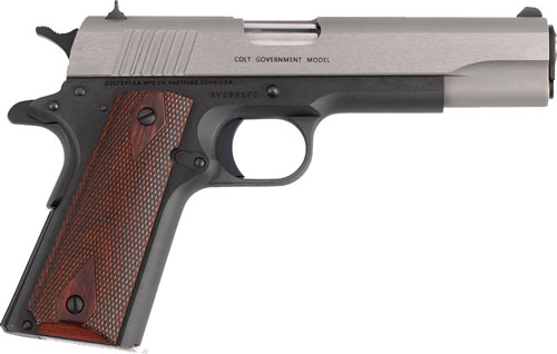 GO1911CTTE_RIGHT.jpg COLT 1911 45ACP 5" 7RD - TWO TONE ROSEWOOD GRIPS