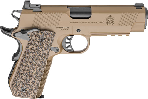 GPC9124LRCBCC_RIGHT.jpg SPRINGFIELD 1911 TRP 45ACP - 4.25" 7RD COYOTE W/CARRY CUT