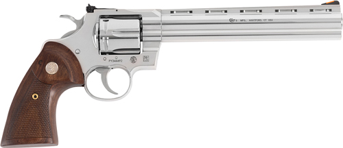 COLT PYTHON 357MAG 8" 6RD - STAINLESS WALNUT GRIPS