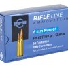 PPU 8MM MAUSER FMJ 198GR 20/200